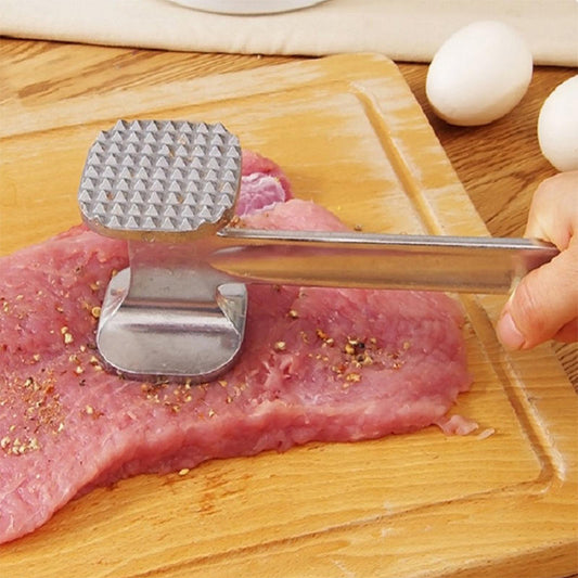 Stainless steel meat tenderizer hammer and mallet