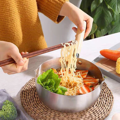 
Stainless steel multi-compartment frying and cooking pan