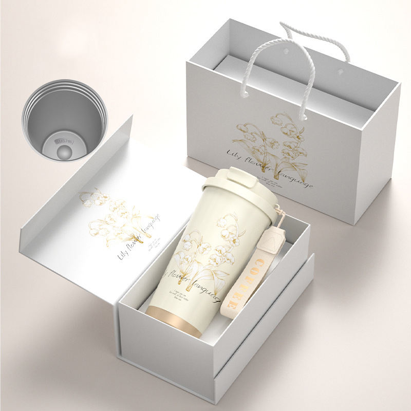 Stainless steel vacuum flask travel mug for office