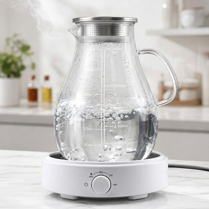 3000ML High Borosilicate Glass Water Jug | Large 3 Liter Crystal Clear Beverage Pitcher