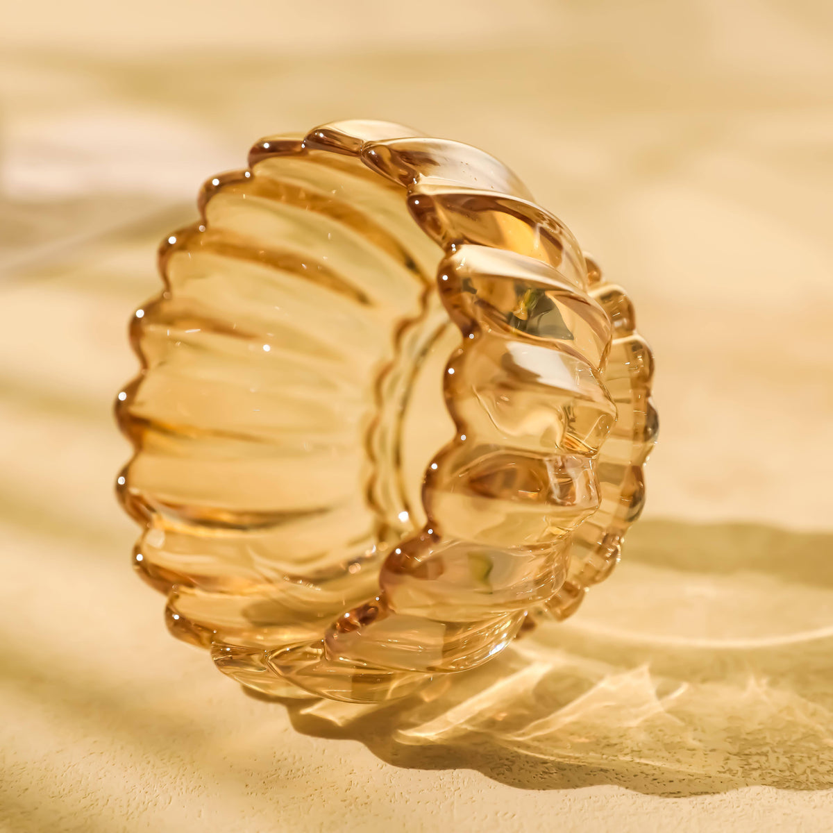
Stylish flower-shaped glass bowl