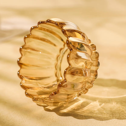 
Stylish flower-shaped glass bowl