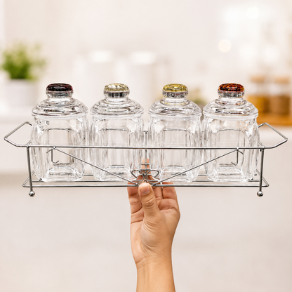 
Transparent Acrylic Spice Containers with Secure Lids