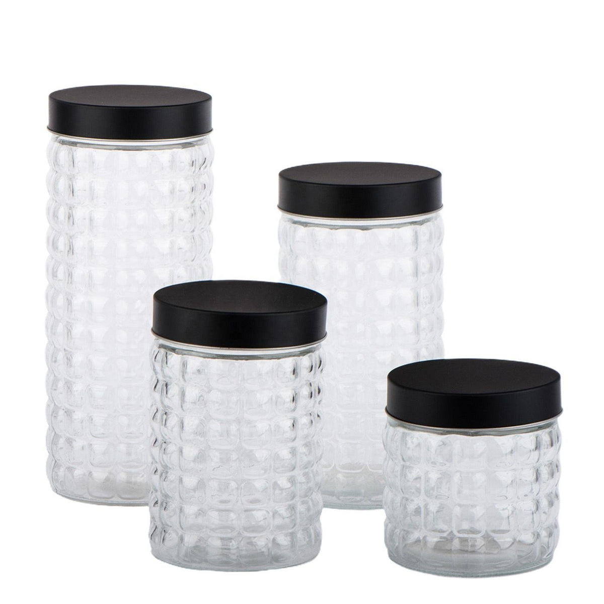 
Transparent Round Glass Spice Storage Container