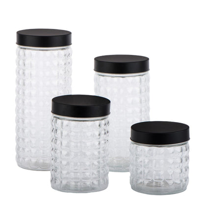 
Transparent Round Glass Spice Storage Container