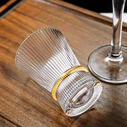 
Transparent glass cup for coffee and tea