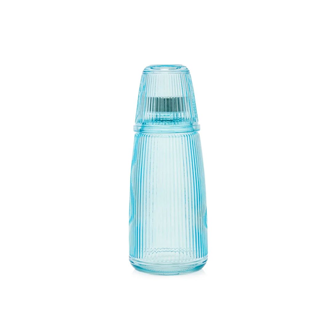 1300 ml Glass Juice, Water & Tea Bottle – 1L Standard Capacity with Removable Lid Cup for Hot & Cold Drinks