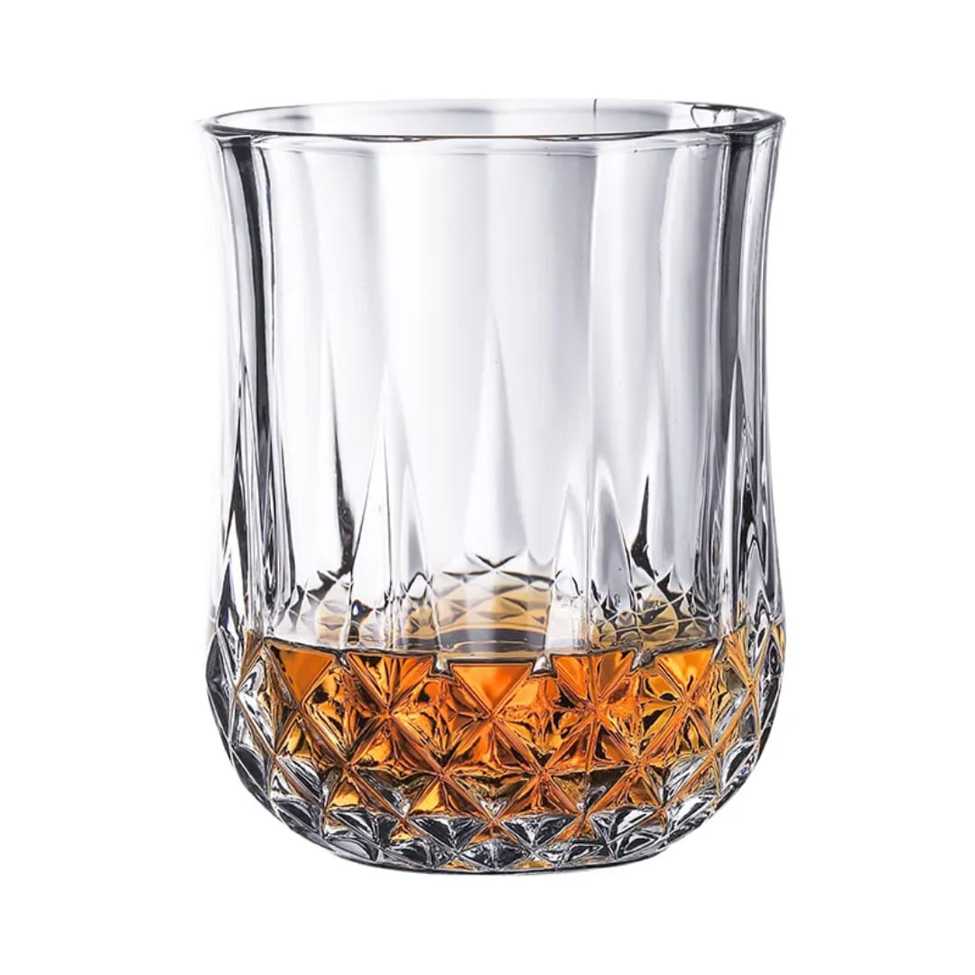 High Quality Diamond Bottom Glass Whiskey Cup – 200ml / 240ml