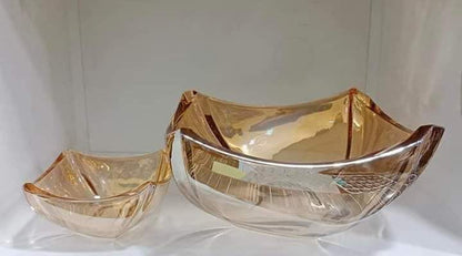 7 Pcs Custom Decorative Clear Glass Dish Set-