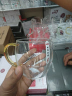 Green Apple Borosilicate Heat Resistant Transparent Glass Cup