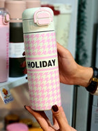Insulated Stainless Steel Water Bottle with Straw Lid, 500ml Reusable Double Walled Vacuum Sports Thermos for Cold Water Drinks