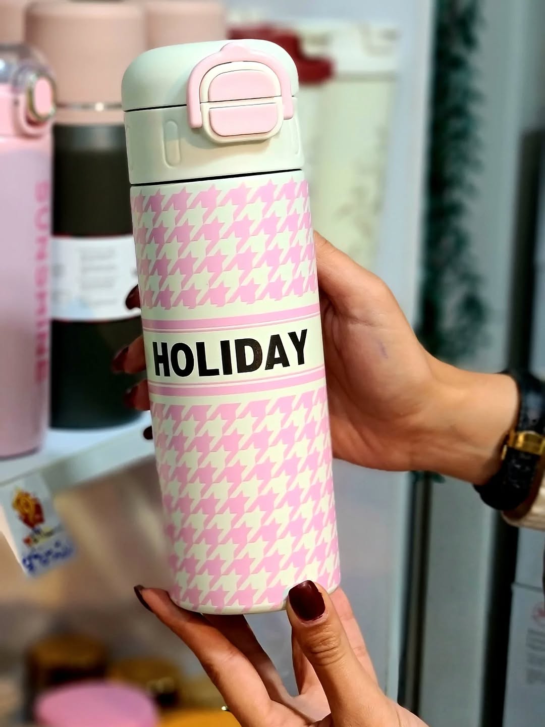 Insulated Stainless Steel Water Bottle with Straw Lid, 500ml Reusable Double Walled Vacuum Sports Thermos for Cold Water Drinks