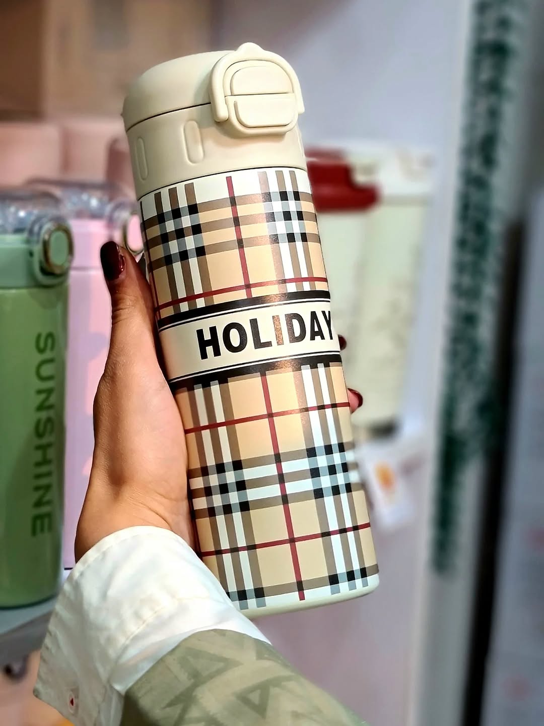 Insulated Stainless Steel Water Bottle with Straw Lid, 500ml Reusable Double Walled Vacuum Sports Thermos for Cold Water Drinks