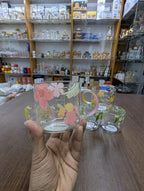Floral Print Glass Set – 280ml (2 Pcs Drinking Glass Set)
