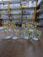 Floral Print Glass Set – 280ml (2 Pcs Drinking Glass Set)