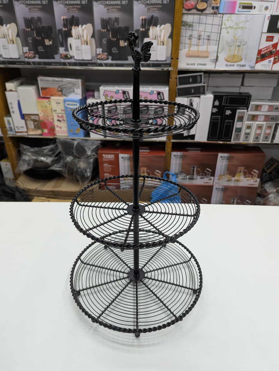 High Quality 3 Tier Metal Fruit Bowl Storage Basket | Multi-Layer Kitchen Organizer