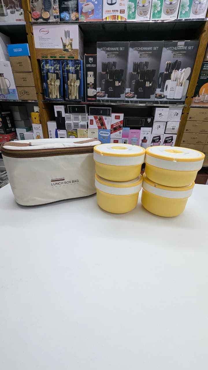 Very Premium Quality Imported Lunch Box Set – 4 Vati (Food Grade, Durable & Leak Proof)