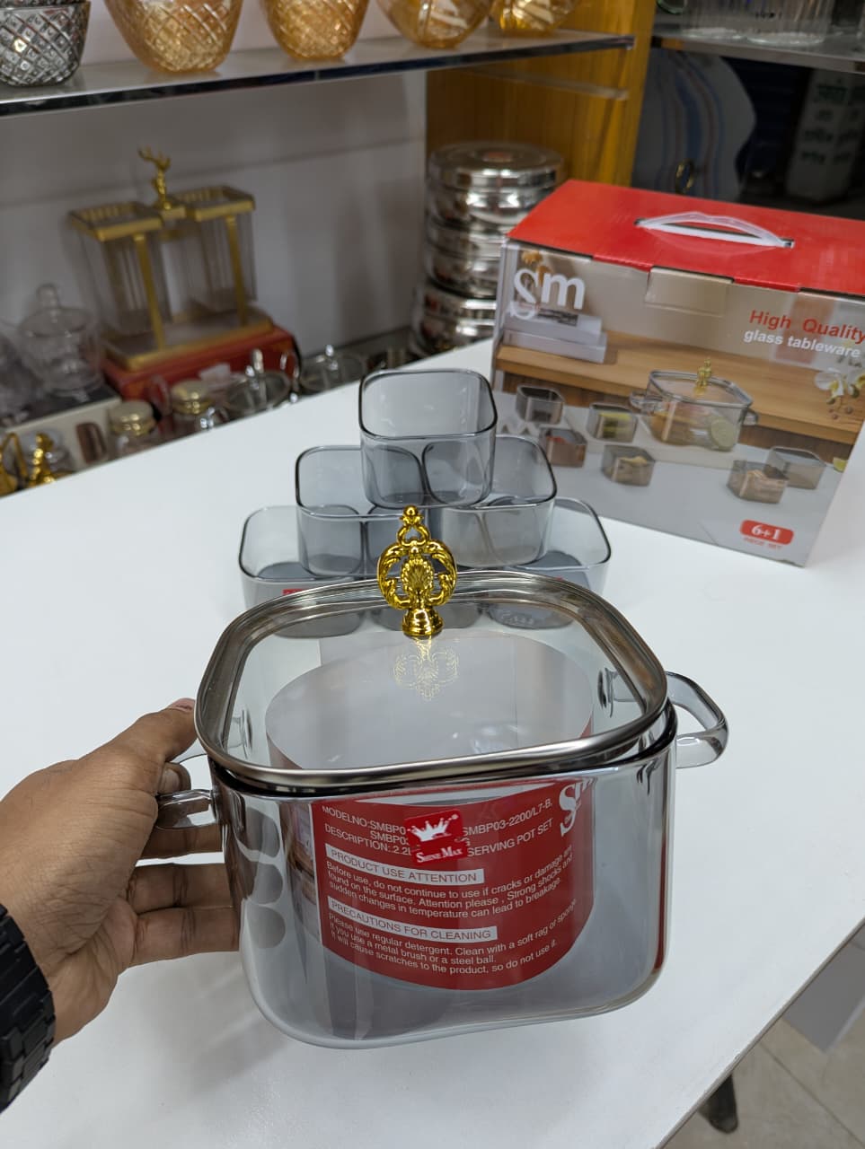 7-Piece Glass Dessert Bowl Set – Elegant & Durable