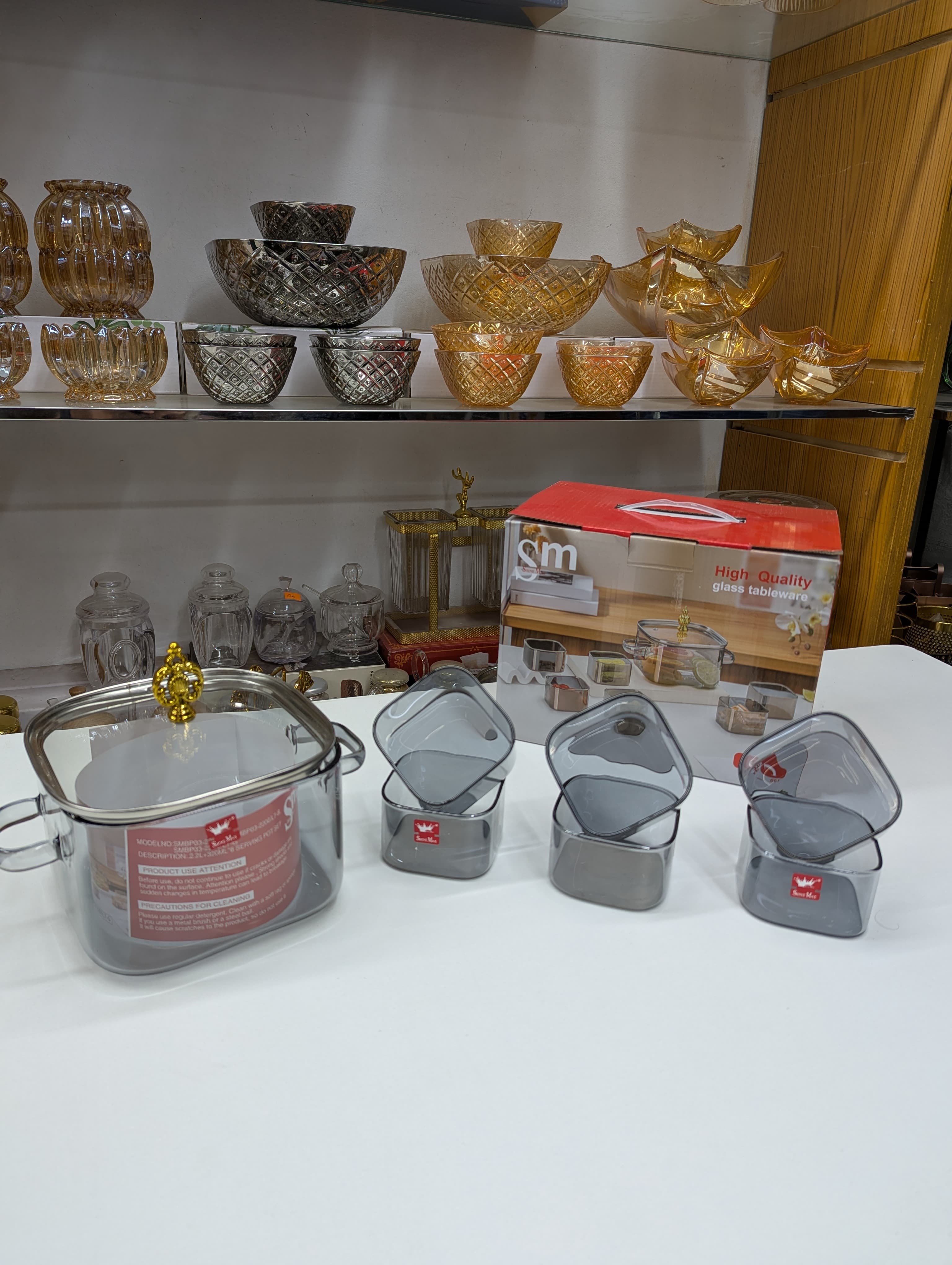 7-Piece Glass Dessert Bowl Set – Elegant & Durable