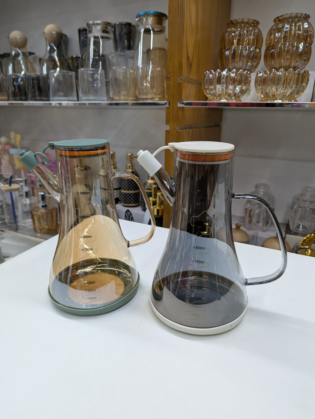 1000ml Heat Resistance Glass Oil Pot – Premium Quality