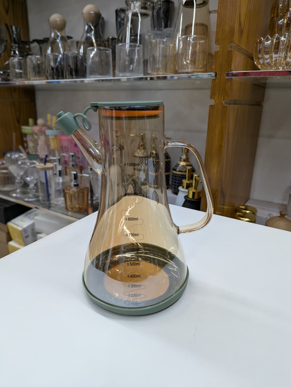 1000ml Heat Resistance Glass Oil Pot – Premium Quality