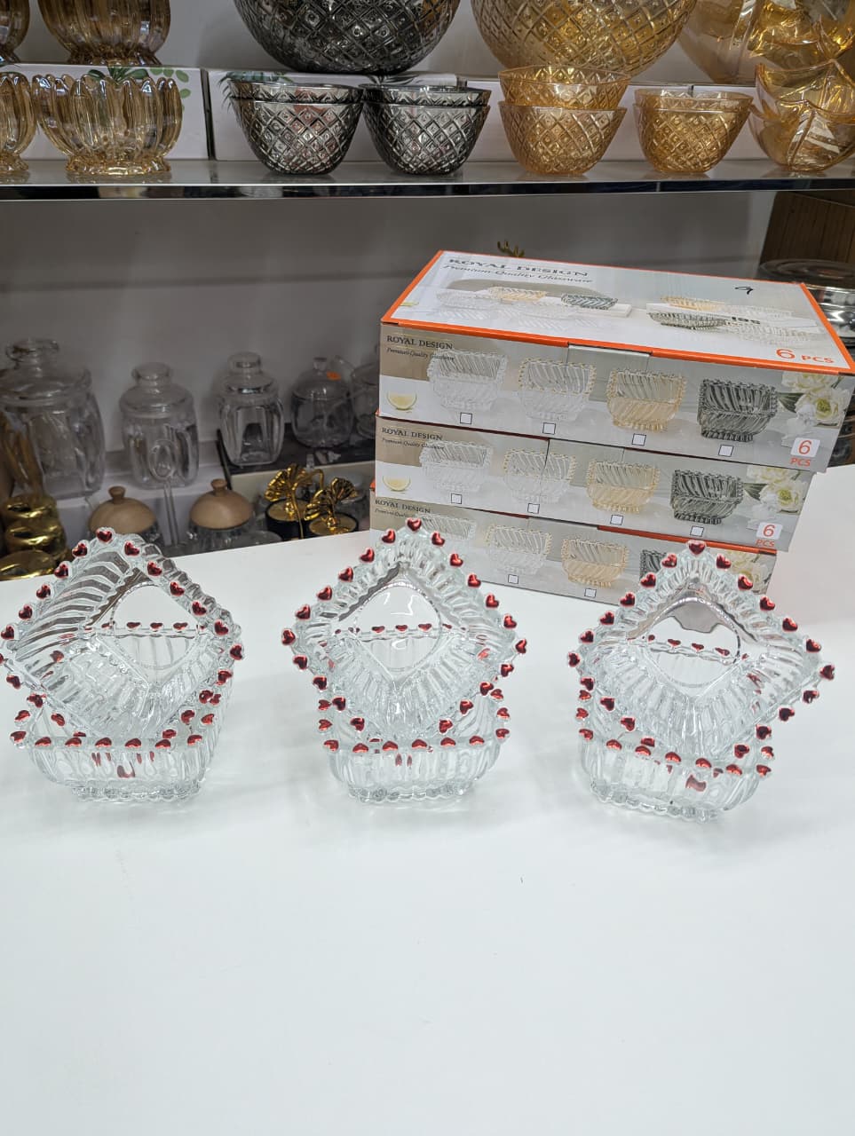 Premium Love Shape 6 Pc Bowl Set