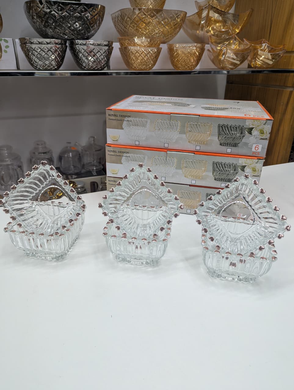 Premium Love Shape 6 Pc Bowl Set