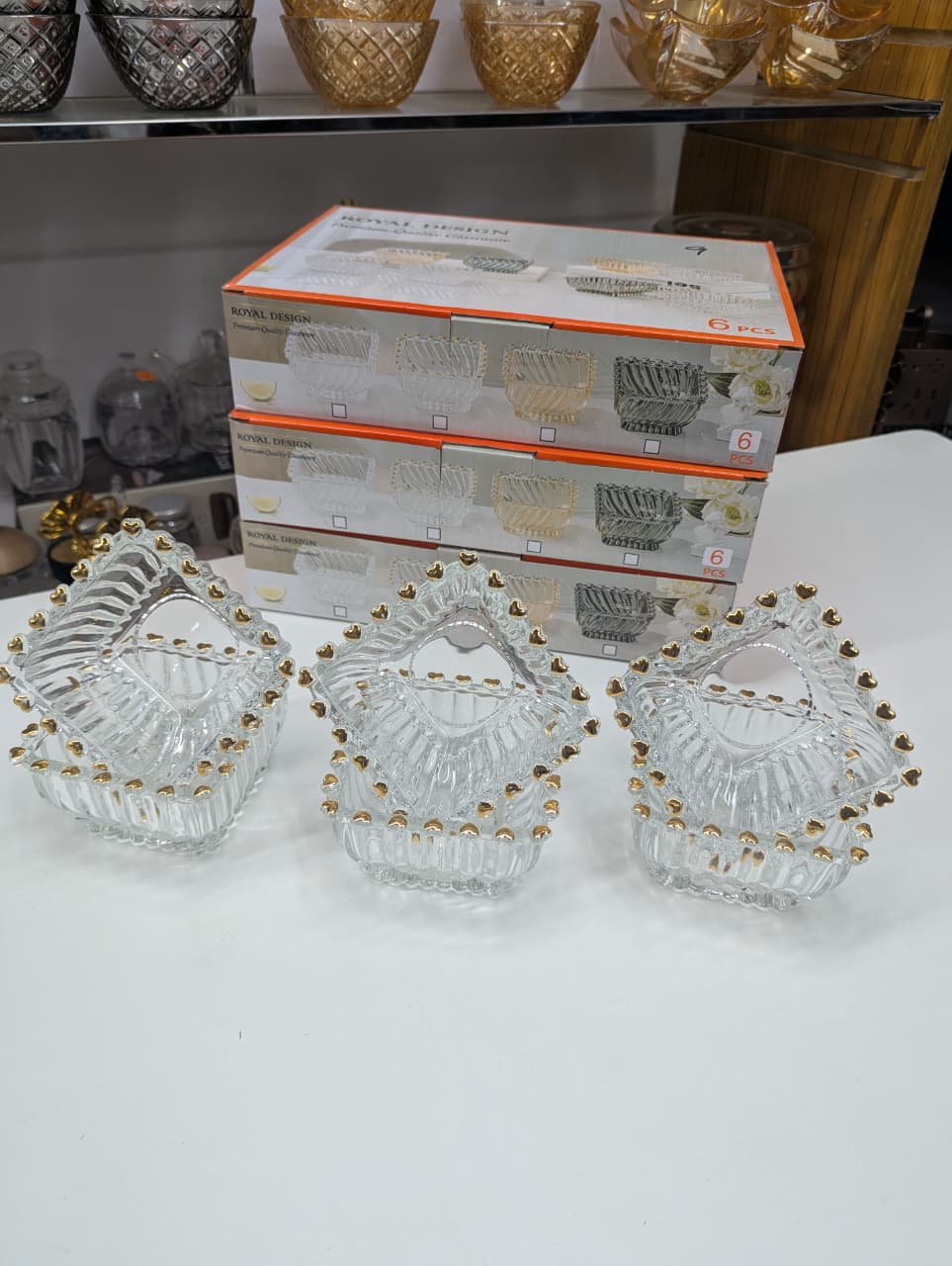 Premium Love Shape 6 Pc Bowl Set