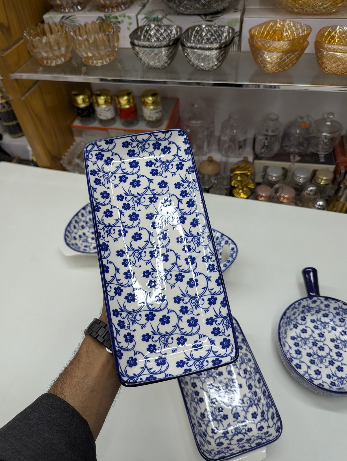 Turkish Ceramic Serving Dish | Elegant Decorative Serving Plate for Dining Table