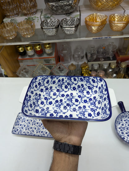 Turkish Ceramic Serving Dish | Elegant Decorative Serving Plate for Dining Table