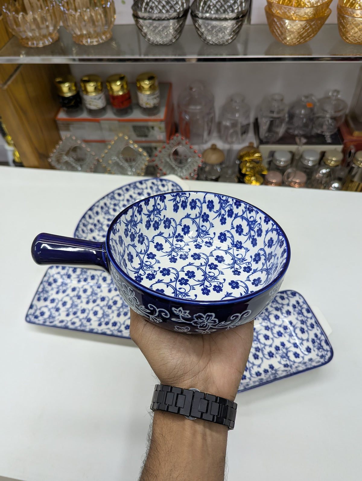 Turkish Ceramic Serving Dish | Elegant Decorative Serving Plate for Dining Table