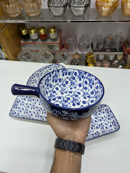 Turkish Ceramic Serving Dish | Elegant Decorative Serving Plate for Dining Table