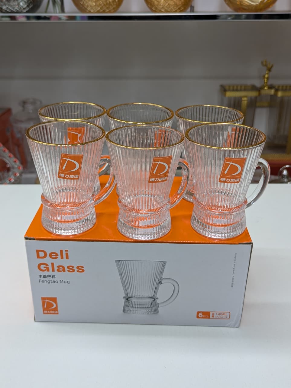 Premium Quality 6 Pcs Cup Set – Elegant Tea & Coffee Cups for Home & Office Use