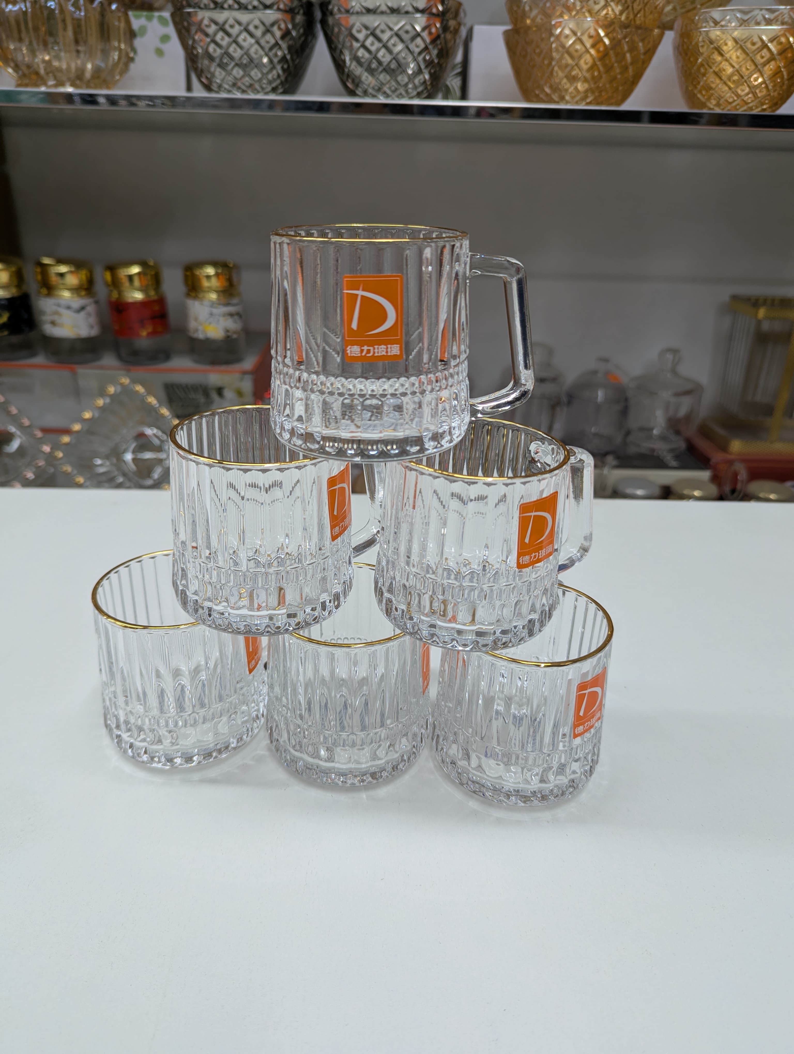 Premium Quality 6 Pcs Cup Set – Elegant Tea & Coffee Cups for Home & Office Use