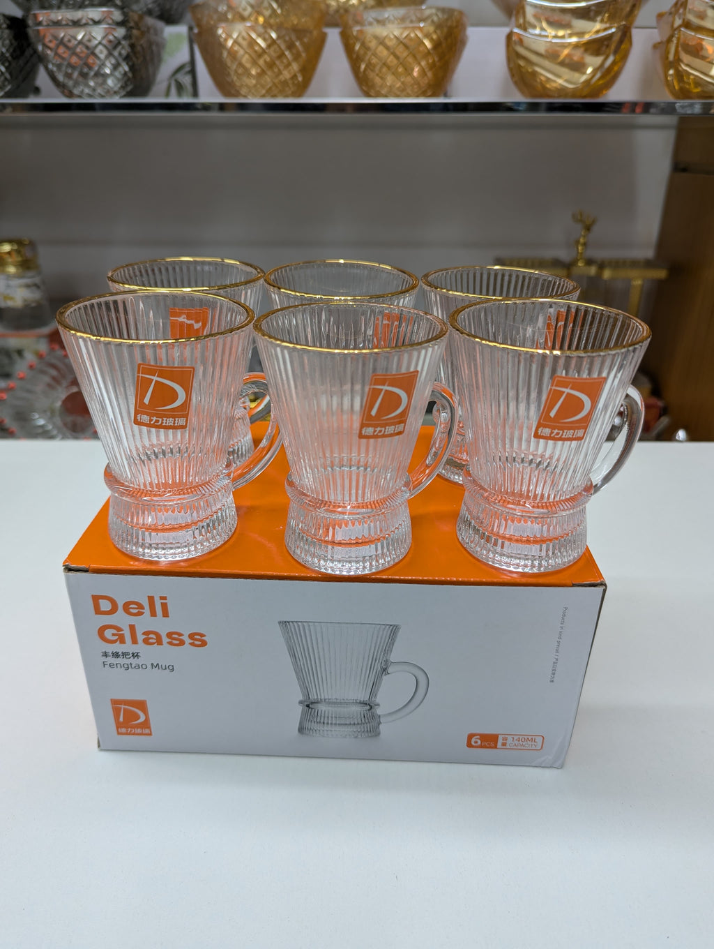 Premium Quality 6 Pcs Cup Set – Elegant Tea & Coffee Cups for Home & Office Use