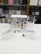 315ml Diamond Brand Square Shape Premium Glass | Elegant Drinking Glass for Water, Juice & Beverages