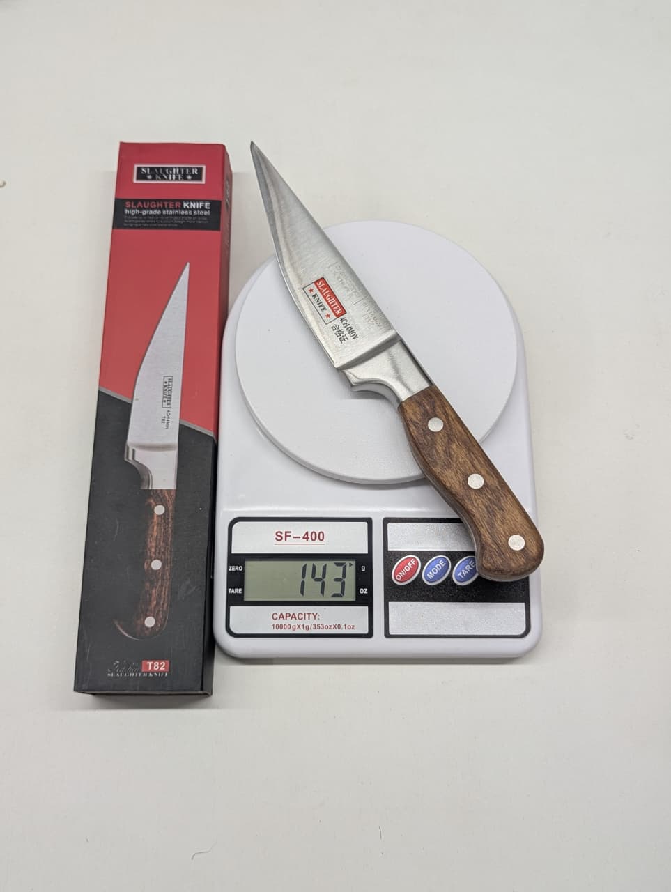 High Grade Stainless Steel Slaughter Knife | Heavy Duty Butcher Knife for Meat Cutting T82