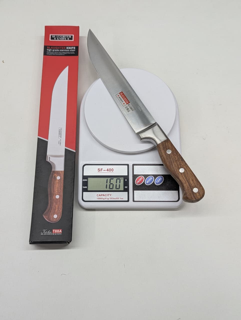 High Grade Stainless Steel Slaughter Knife | Heavy Duty Butcher Knife for Meat Cutting T88A