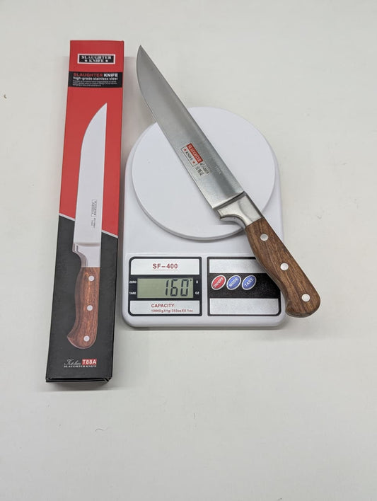 High Grade Stainless Steel Slaughter Knife | Heavy Duty Butcher Knife for Meat Cutting T88A