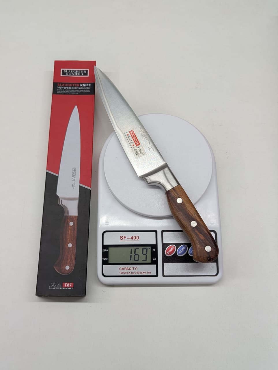 High Grade Stainless Steel Slaughter Knife | Heavy Duty Butcher Knife for Meat Cutting T87
