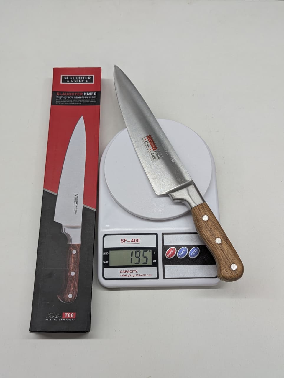High Grade Stainless Steel Slaughter Knife | Heavy Duty Butcher Knife for Meat Cutting T88
