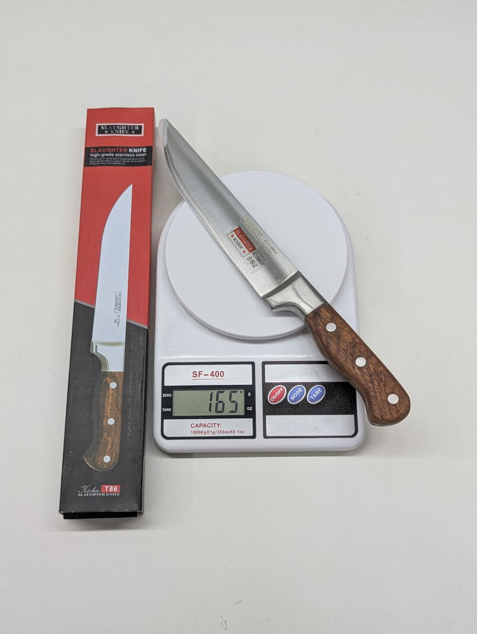 High Grade Stainless Steel Slaughter Knife | Heavy Duty Butcher Knife for Meat Cutting T86