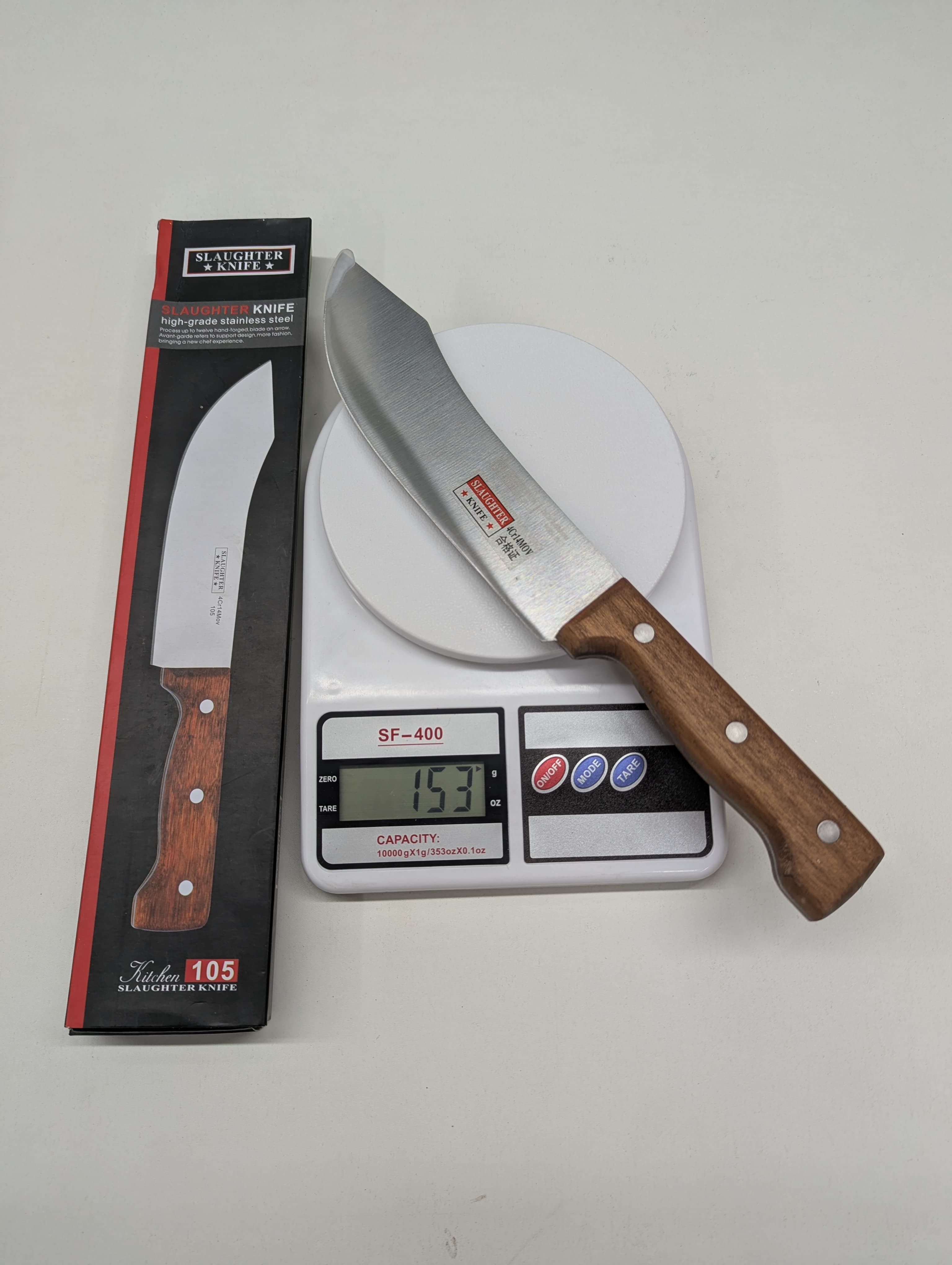 High Grade Stainless Steel Slaughter Knife | Heavy Duty Butcher Knife for Meat Cutting 105