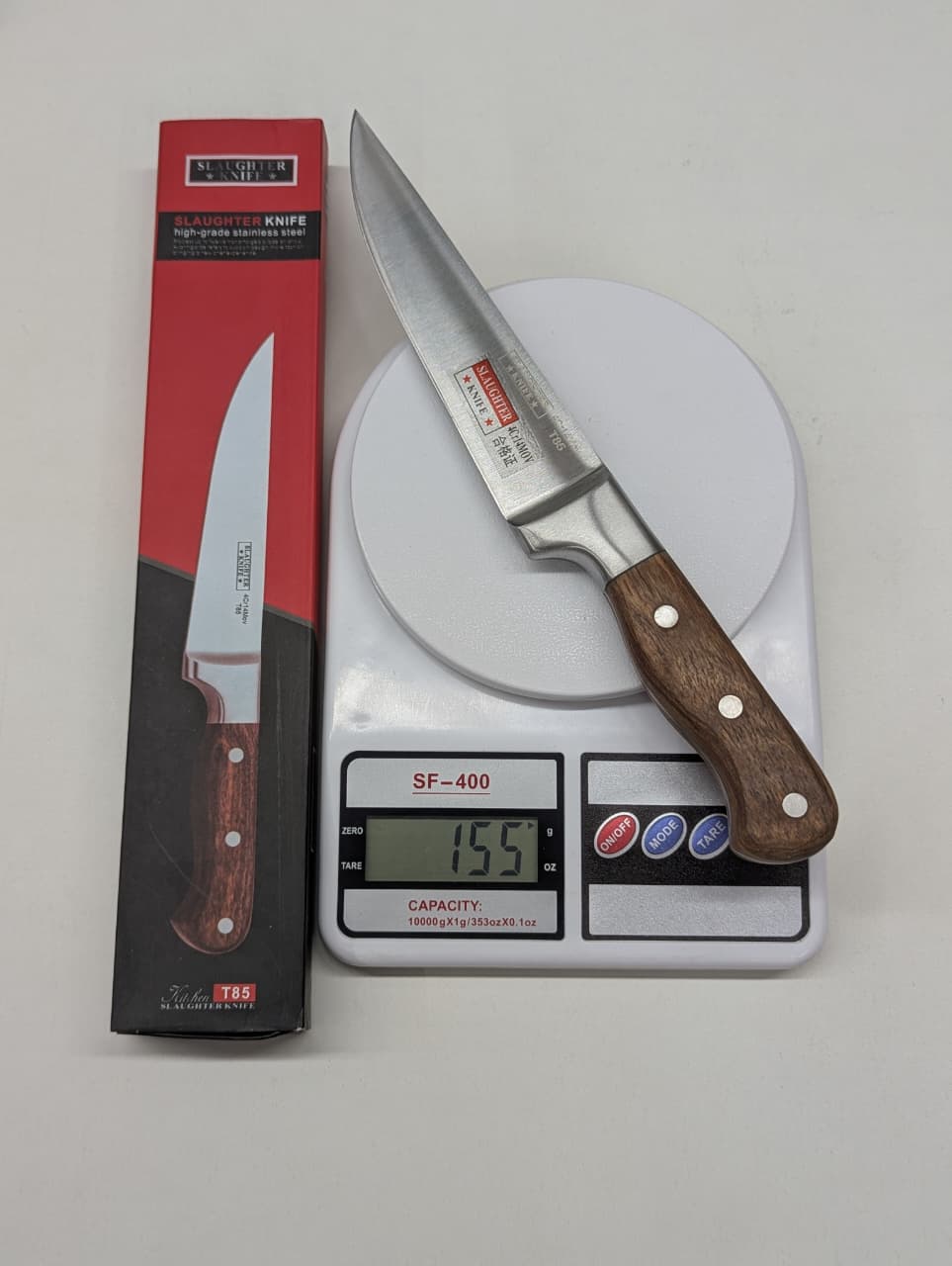 High Grade Stainless Steel Slaughter Knife | Heavy Duty Butcher Knife for Meat Cutting T85