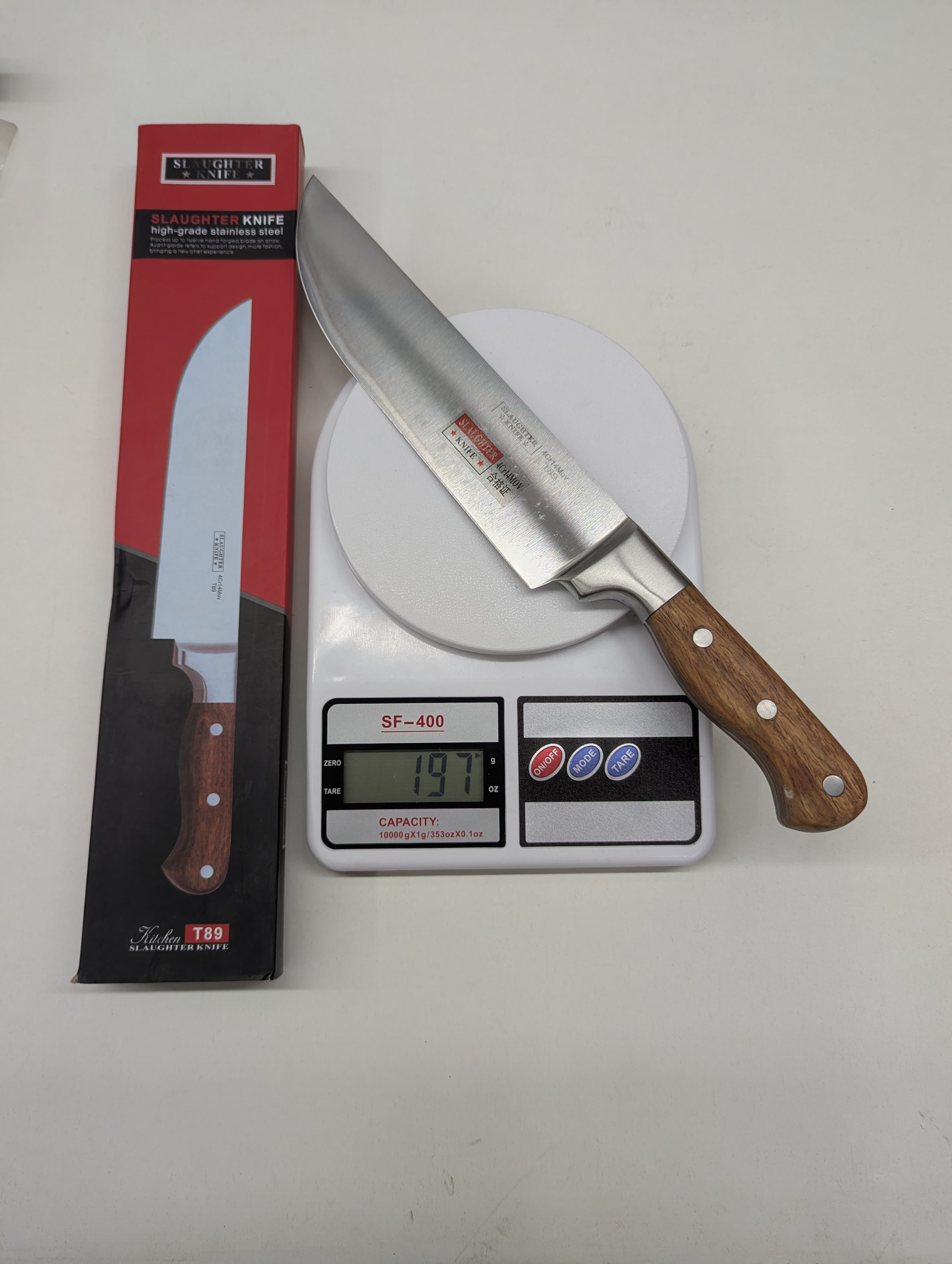High Grade Stainless Steel Slaughter Knife | Heavy Duty Butcher Meat Cutting Knife T89