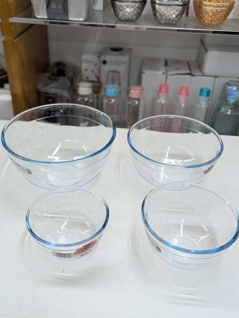 Premium High Borosilicate Glass Salad Bowl – Heat Resistant Microwave Safe Transparent Serving Bowl