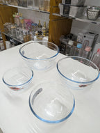 Premium High Borosilicate Glass Salad Bowl – Heat Resistant Microwave Safe Transparent Serving Bowl