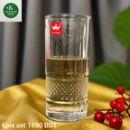 Modern Fashioned Transparent High Ball Glass Set – 6 Pcs