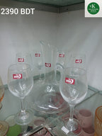 Deli 7-Piece Wine Set – 1.7L Decanter &amp; 6 Wine Glasses