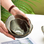 Crystal Glass Dessert &amp; Cereal Bowl Set – 3 Pcs